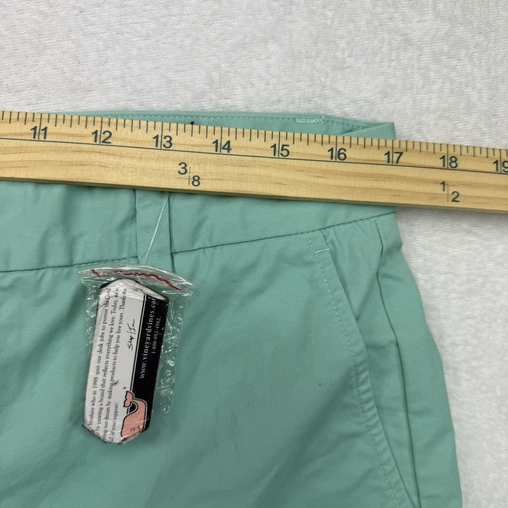 Vineyard Vines Breaker Shorts Size 34 Aqua Chino Flat Front Casual - Picture 4 of 8